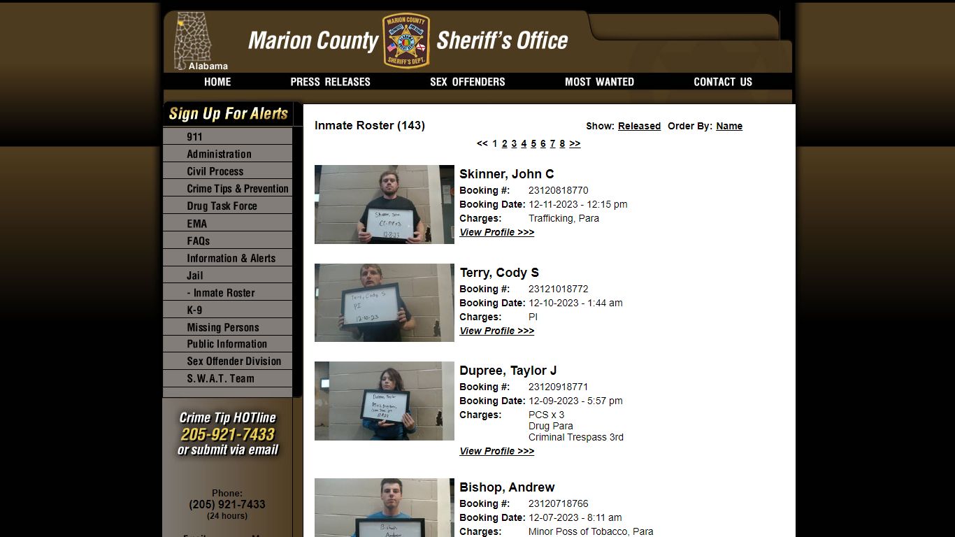 Inmate Roster - Current Inmates Booking Date Descending - Marion County ...