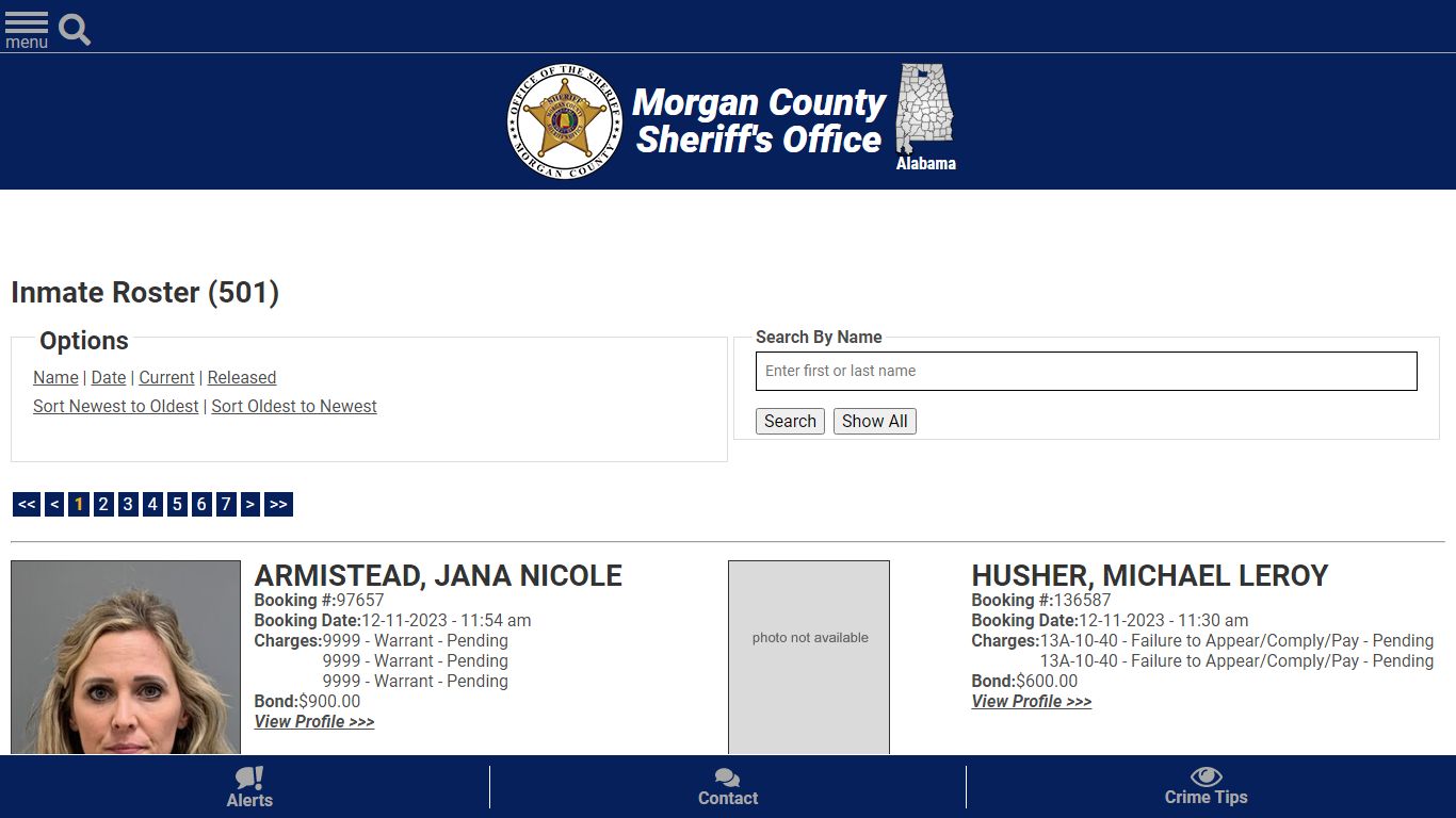 Inmate Roster (482) - Morgan County Sheriff, Al